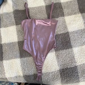 Forever21 Faux Silk Bodysuit